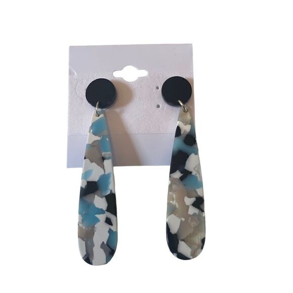 Gorgeous Artisan Designed & Hand Crafted polymer Clay Long Drop Earrings. - Picture 5 of 6